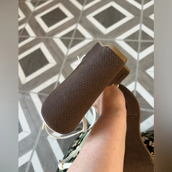 Y2K Prada T Strap Wedge Sandals, size 36.5 - Picture 5 of 7